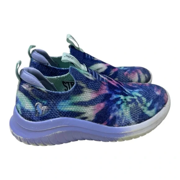 Skechers Kids Slip-On Tie Dye Comfort Sneakers | Girls Size 11 - Picture 2 of 8